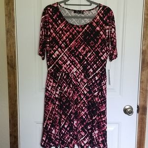 NWT APT 9 Pink and Black Knit Dress - Size L